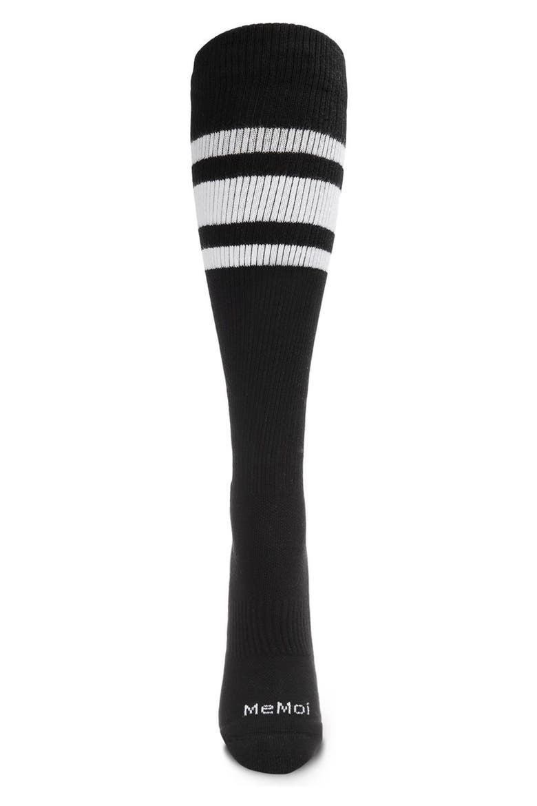 Stripe Performance Knee High Compression Socks, Alternate, color, BLACK