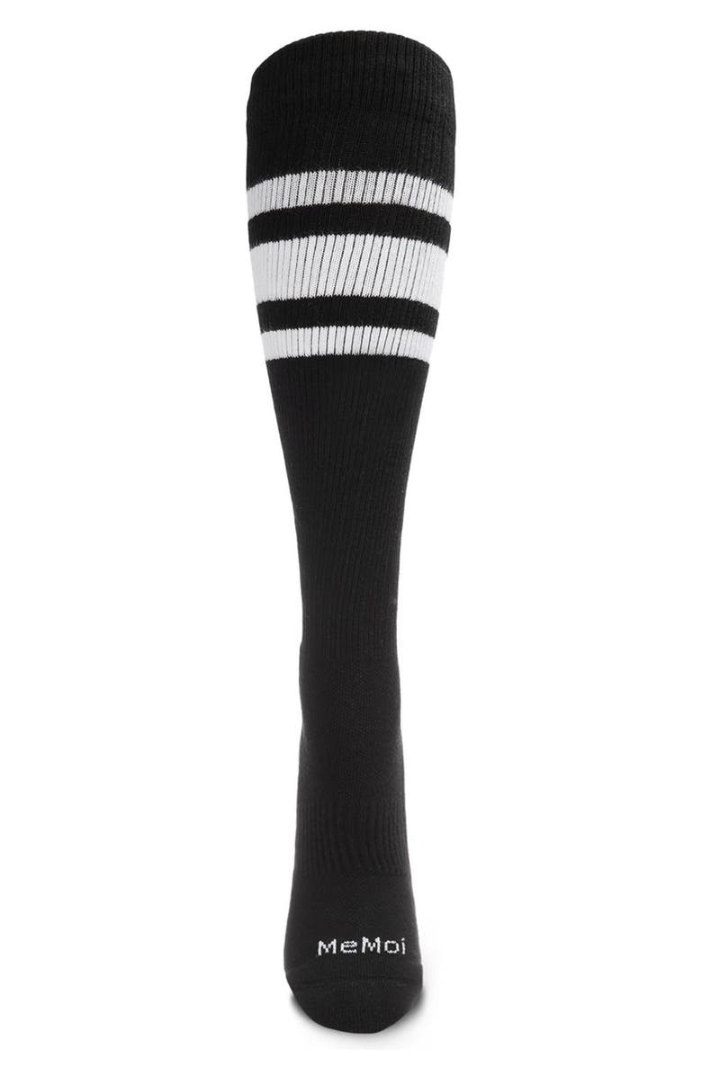 MeMoi Stripe Performance Knee High Compression Socks, Alternate, color, Black