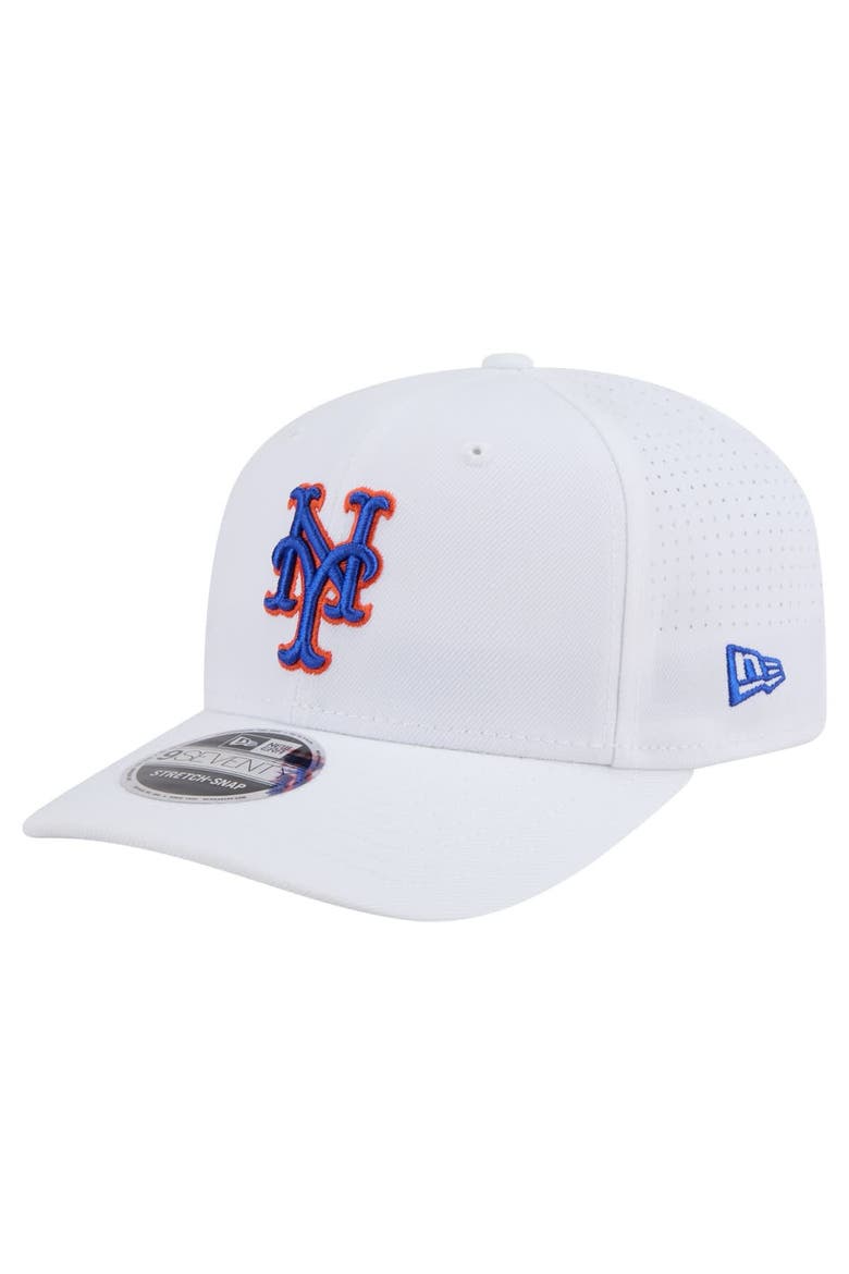 Men's New Era White New York Mets COOLERA 9SEVENTY Adjustable Hat, Main, color, White