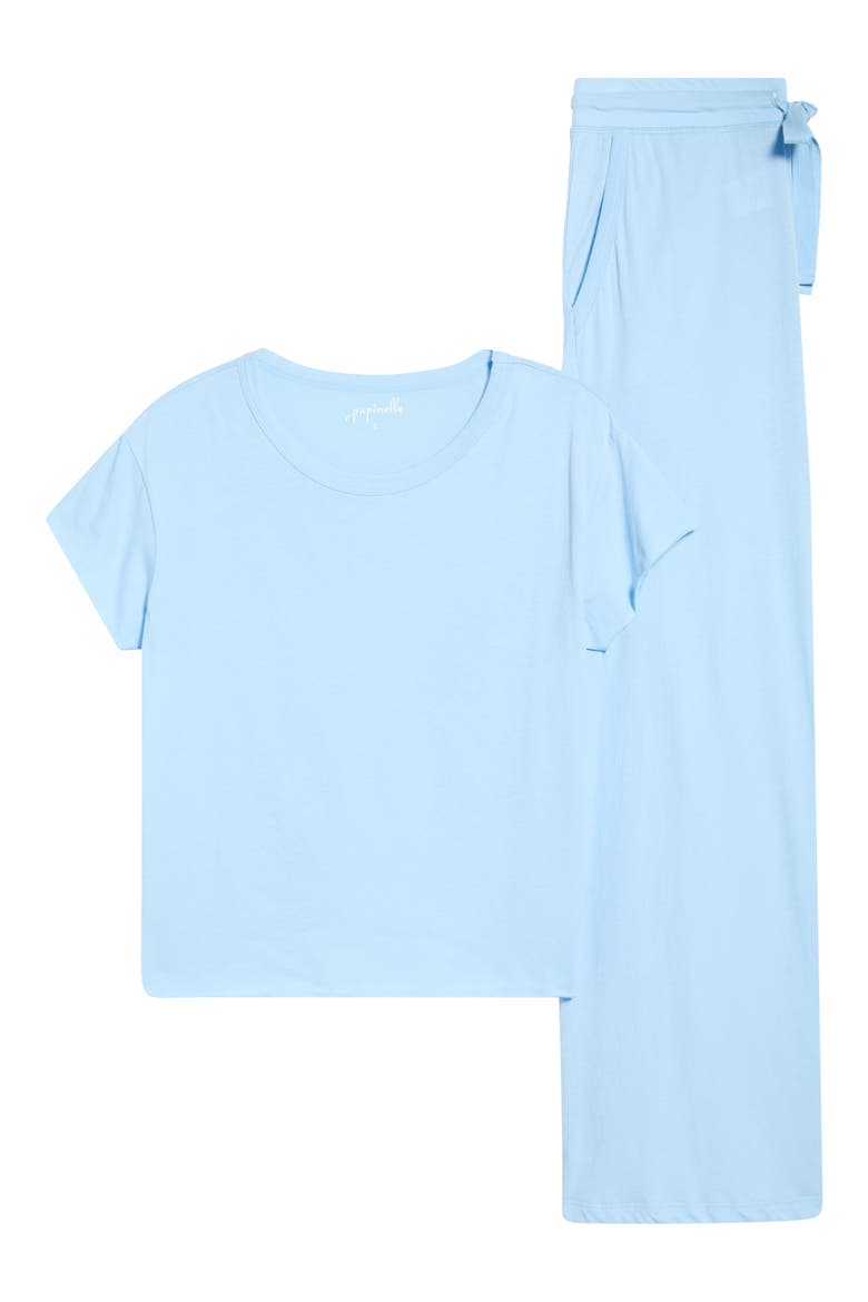 Jada Organic Cotton Pajamas, Alternate, color, BLUE BELL