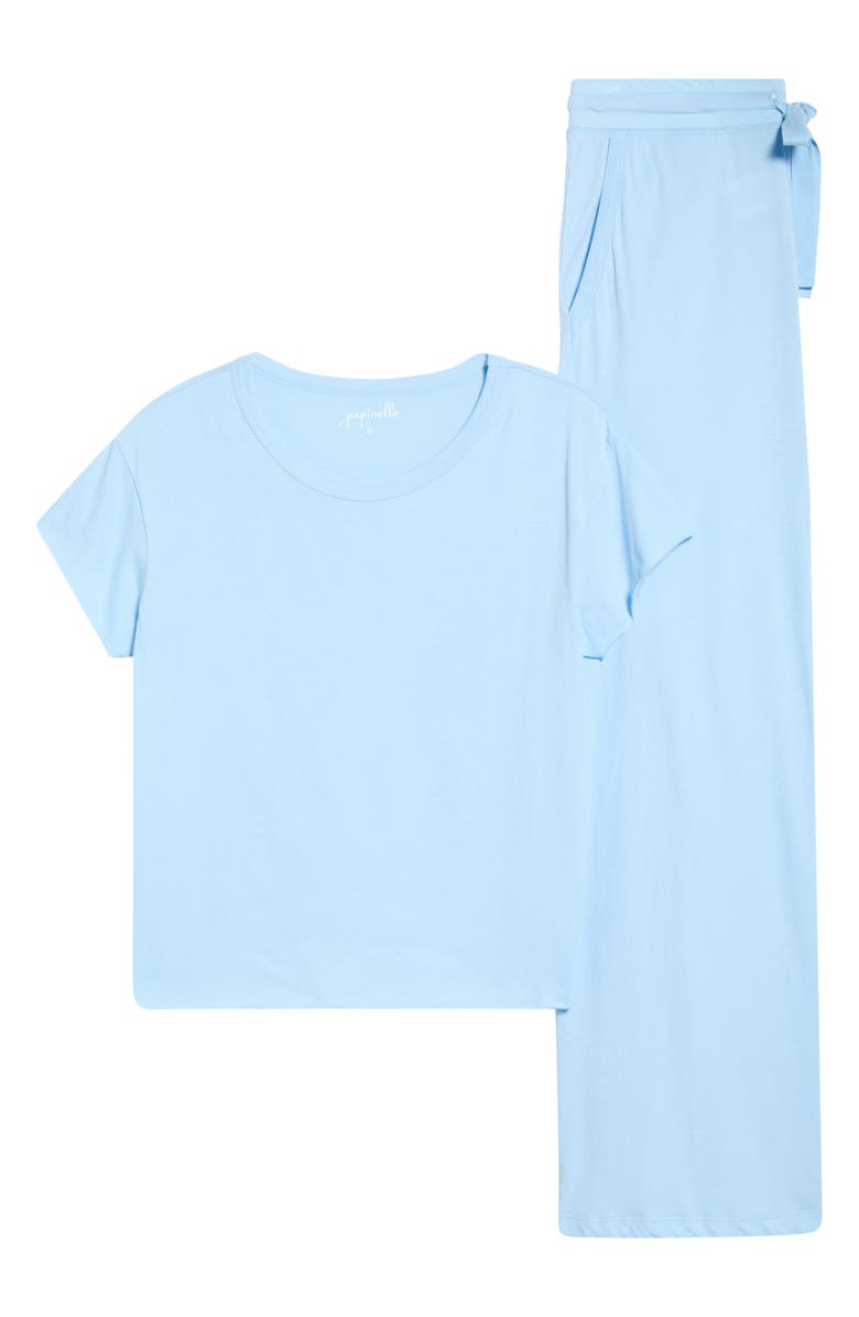 Papinelle Jada Organic Cotton Pajamas, Alternate, color, Blue Bell