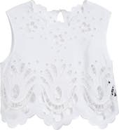 Dolce&Gabbana Embroidered Eyelet Crop Top