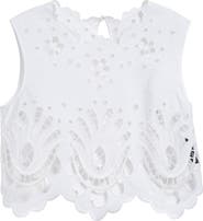 Dolce&Gabbana Embroidered Eyelet Crop Top