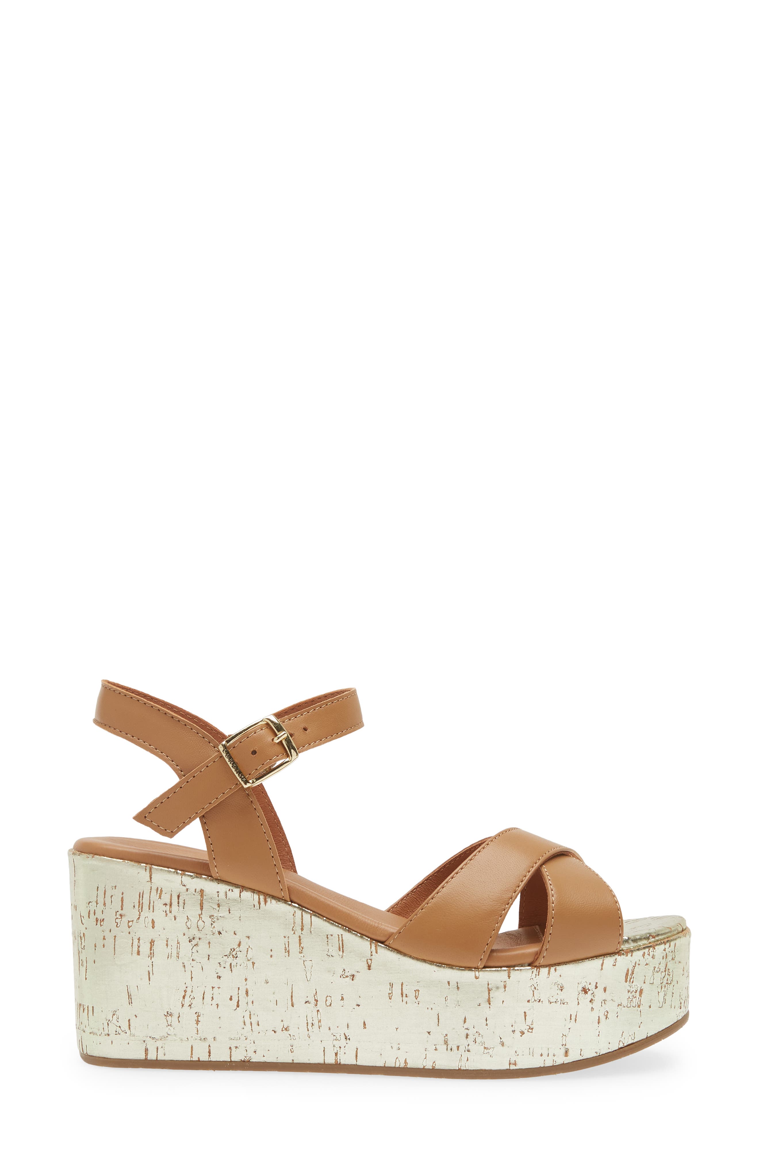 Cordani Jordie Platform Wedge Sandal, Alternate, color, Cuoio Leather