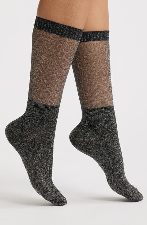 Shimmery Lights Crew Socks