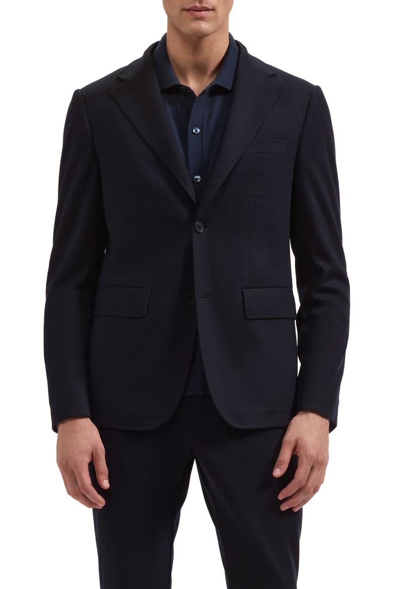 Two Button Wool Blend Blazer, Main, color, NAVY