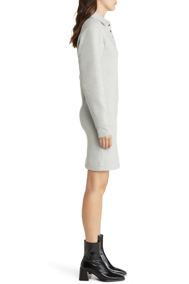 Strong Shoulder Knit Minidress, Alternate, color, GRIS HEATHER