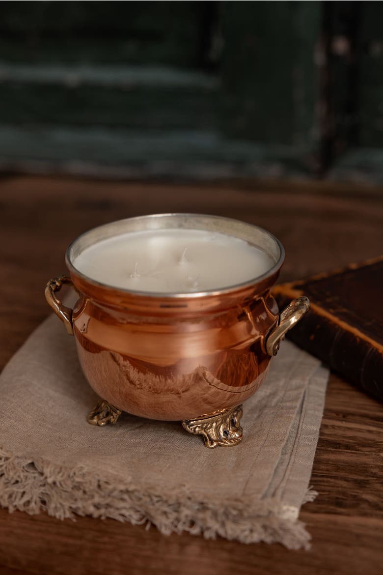 Vintage French Inspired Grapefruit Mint Jardinière Candle, Alternate, color, Copper