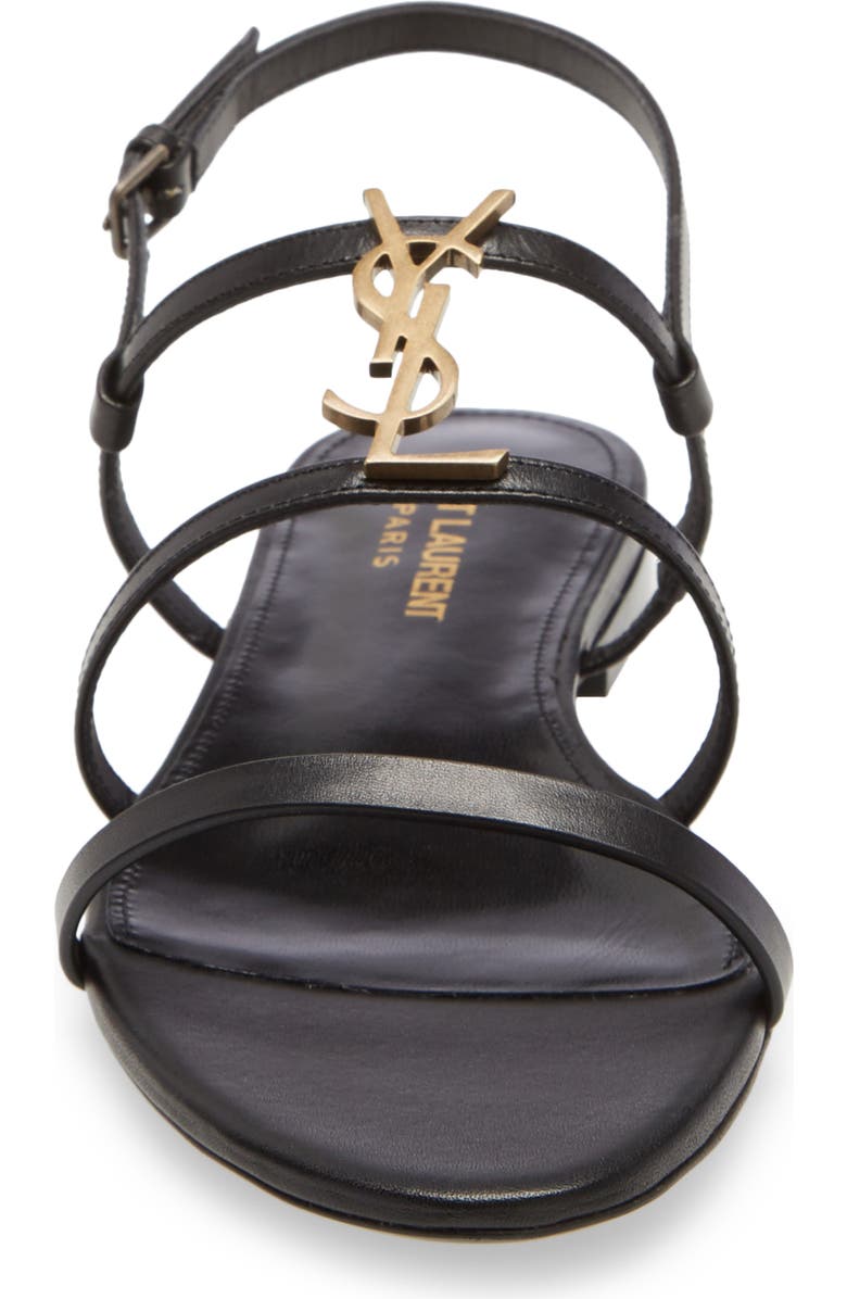 Saint Laurent Cassandra YSL Logo Strappy Sandal, Alternate, color,