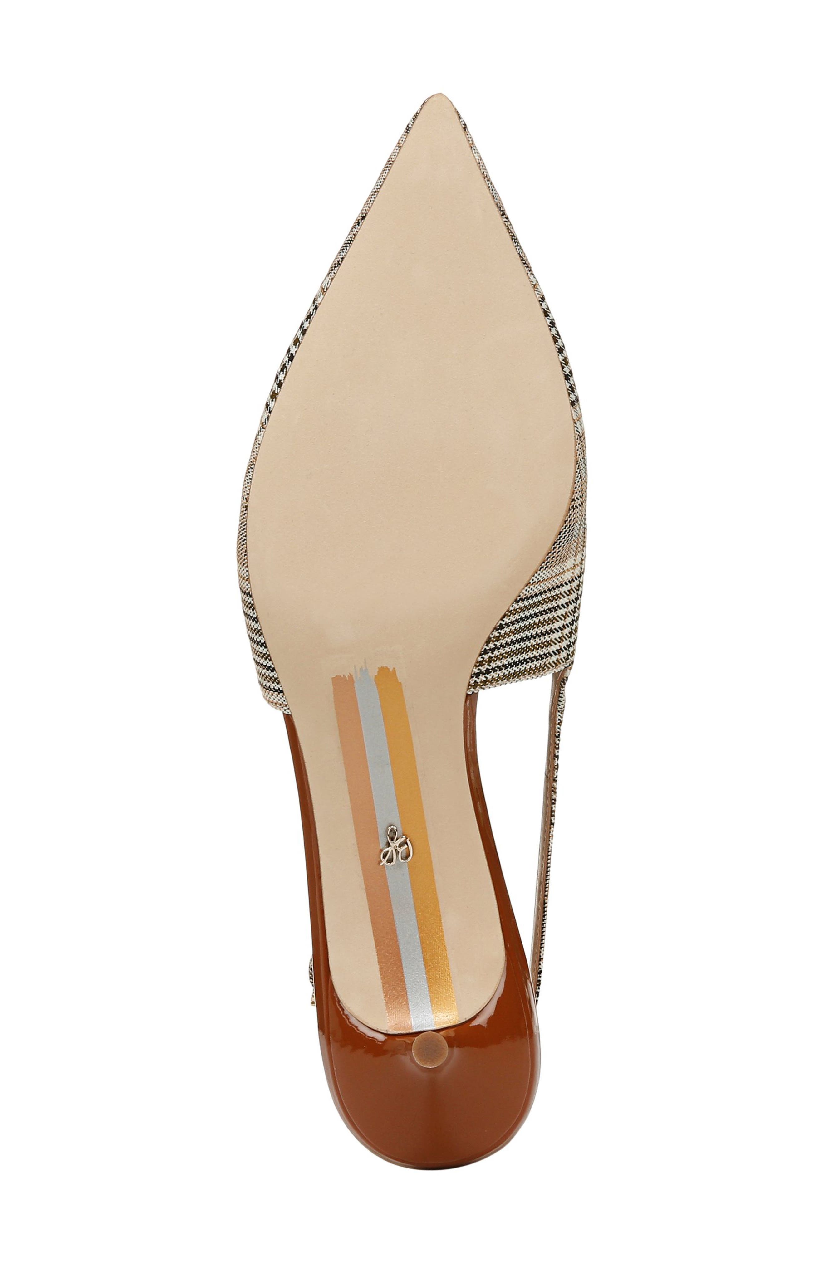 Farrah Kitten Heel Pointed Toe Slingback Pump, Alternate, color, OAT