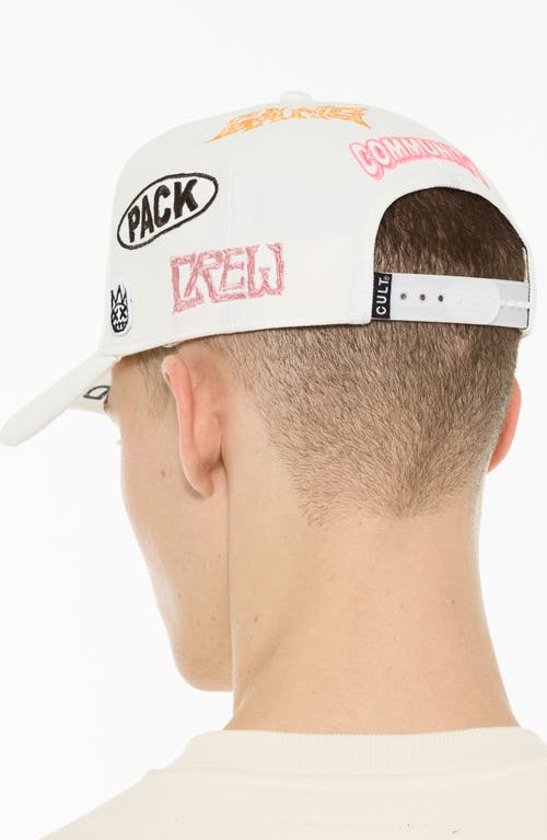 Cult Of Individuality Embroidered Logo Trucker Hat In White