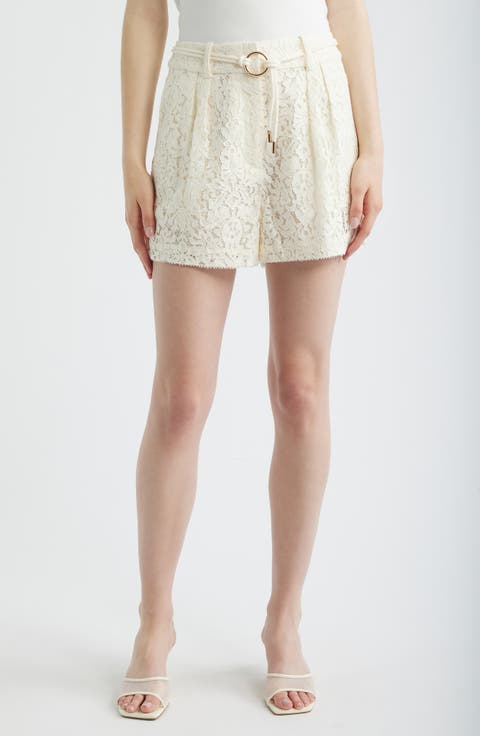 Lori Pleat Lace Shorts
