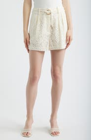 Reiss Lori Pleat Lace Shorts