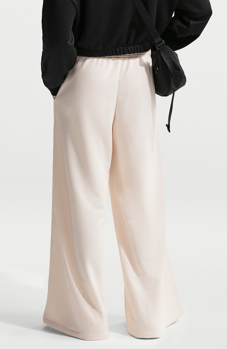 Nike Sportswear Wide Leg Track Pants, Alternate, color, Chalk/ Chalk/ Black