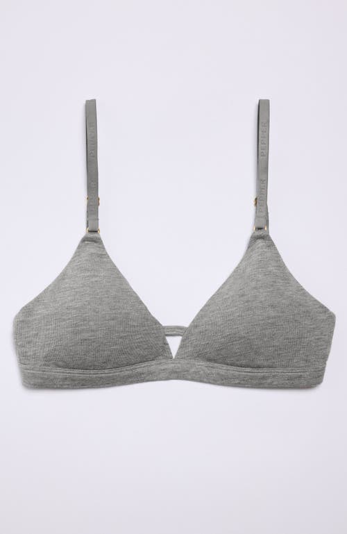 Pepper Supima Cotton Wirefree Bra In Gray
