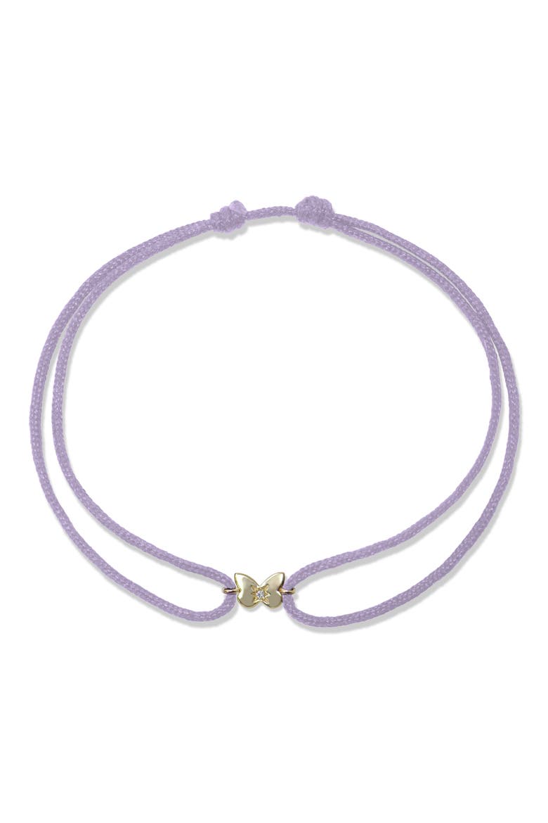 Jac + Jo Icon Butterfly Mini Charm Bracelet, Main, color, PURPLE