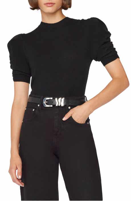 Ruched Sleeve Recycled Cashmere & Wool Sweater