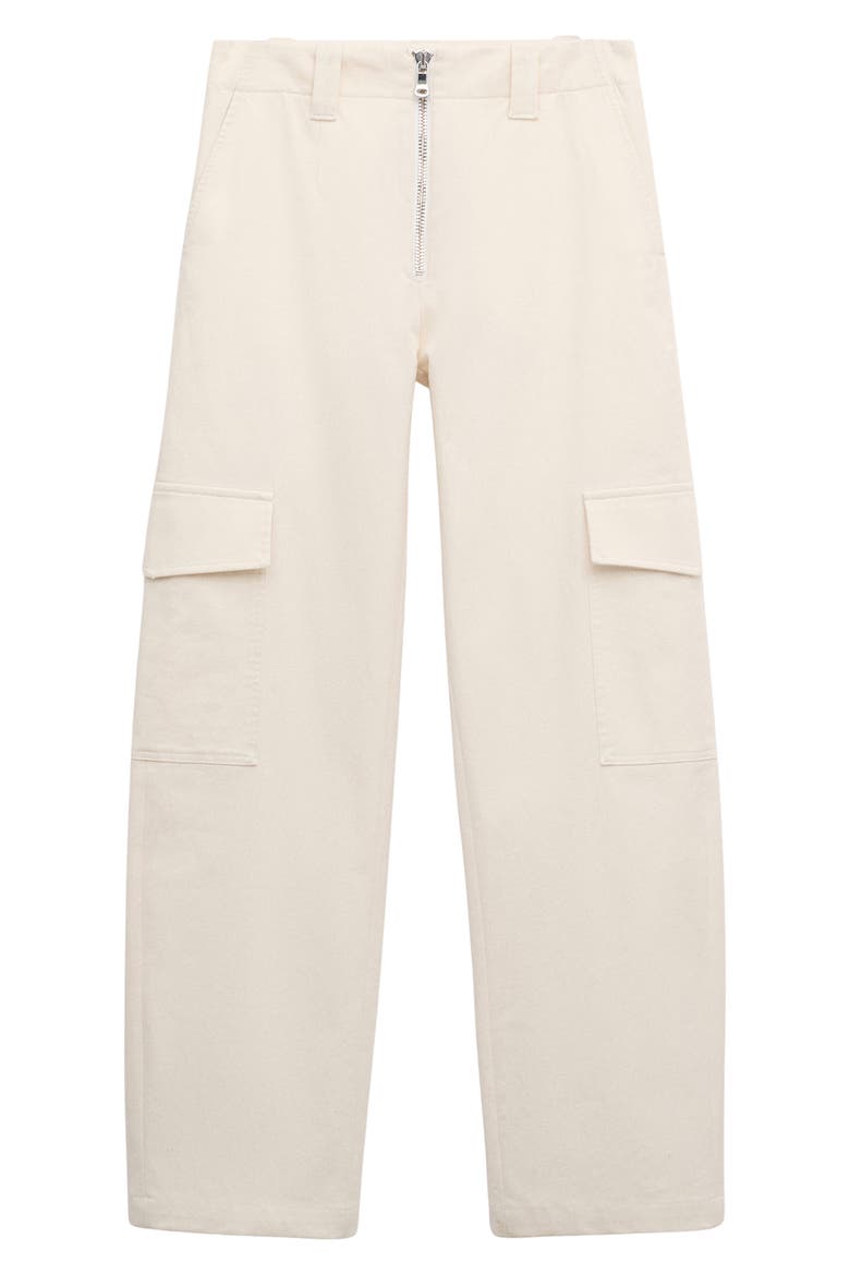 Straight Leg Stretch Cotton Cargo Pants, Main, color, ECRU