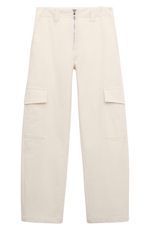 Straight Leg Stretch Cotton Cargo Pants