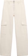MANGO Straight Leg Stretch Cotton Cargo Pants
