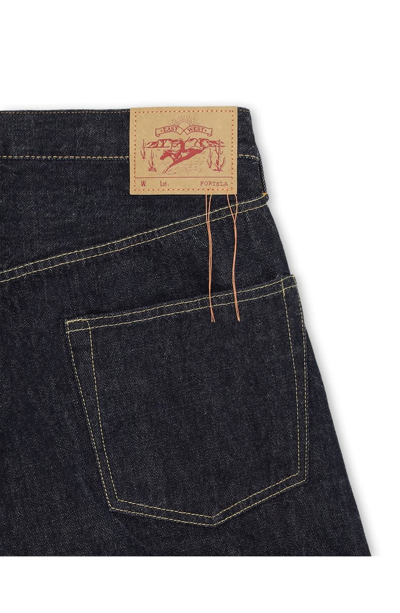 Fortela 933 Barney Japan Selvedge 5-Pocket Loose Fit Indigo Rinse Denim, Alternate, color, Blue