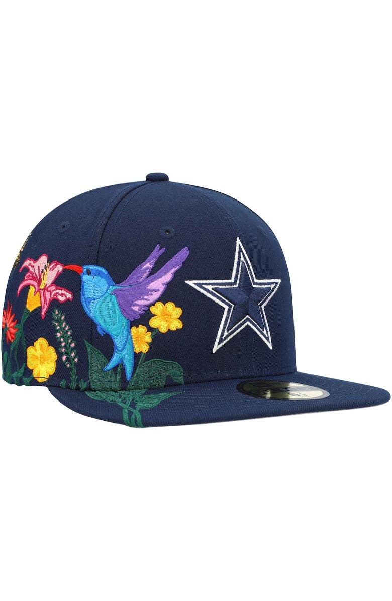 New Era Men's New Era Navy Dallas Cowboys Blooming 59FIFTY Fitted Hat, Alternate, color,