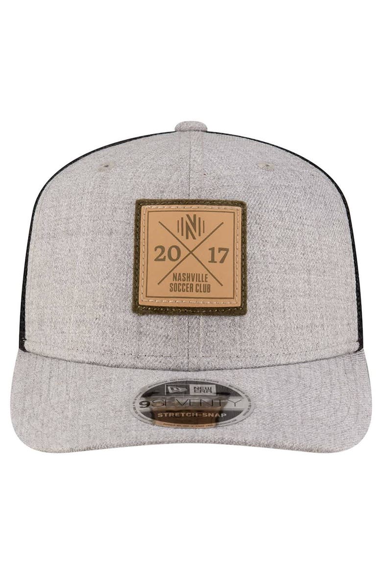 Men's New Era Heather Gray Nashville SC 9SEVENTY COOLERA Stretch-Snap Adjustable Hat, Alternate, color, Heather Gray