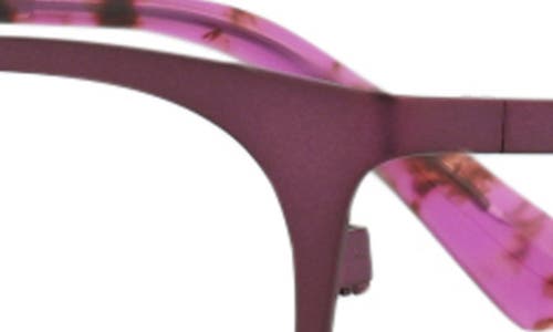 Alexander Mcqueen Mcqueen 50mm Cat Eye Optical Glasses In Violet Violet Transparent