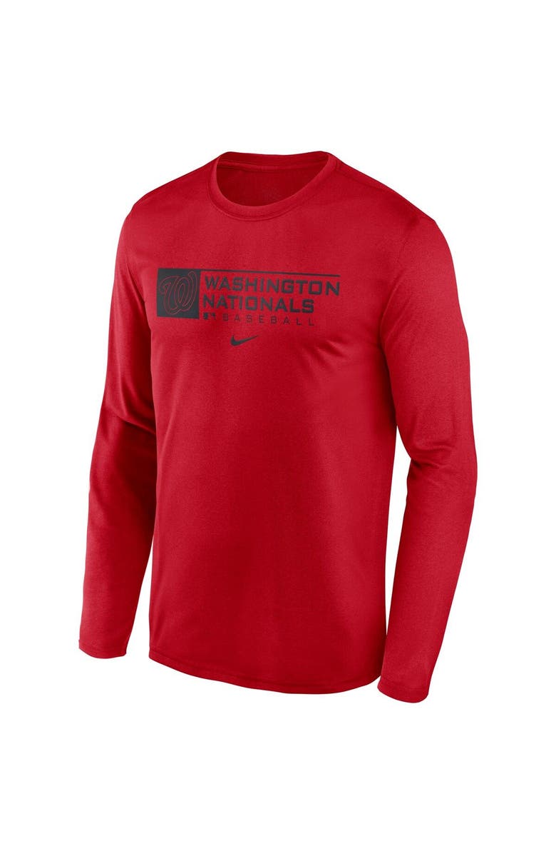 Nike Men's Nike Red Washington Nationals Authentic Collection Performance Long Sleeve T-Shirt, Alternate, color, 
