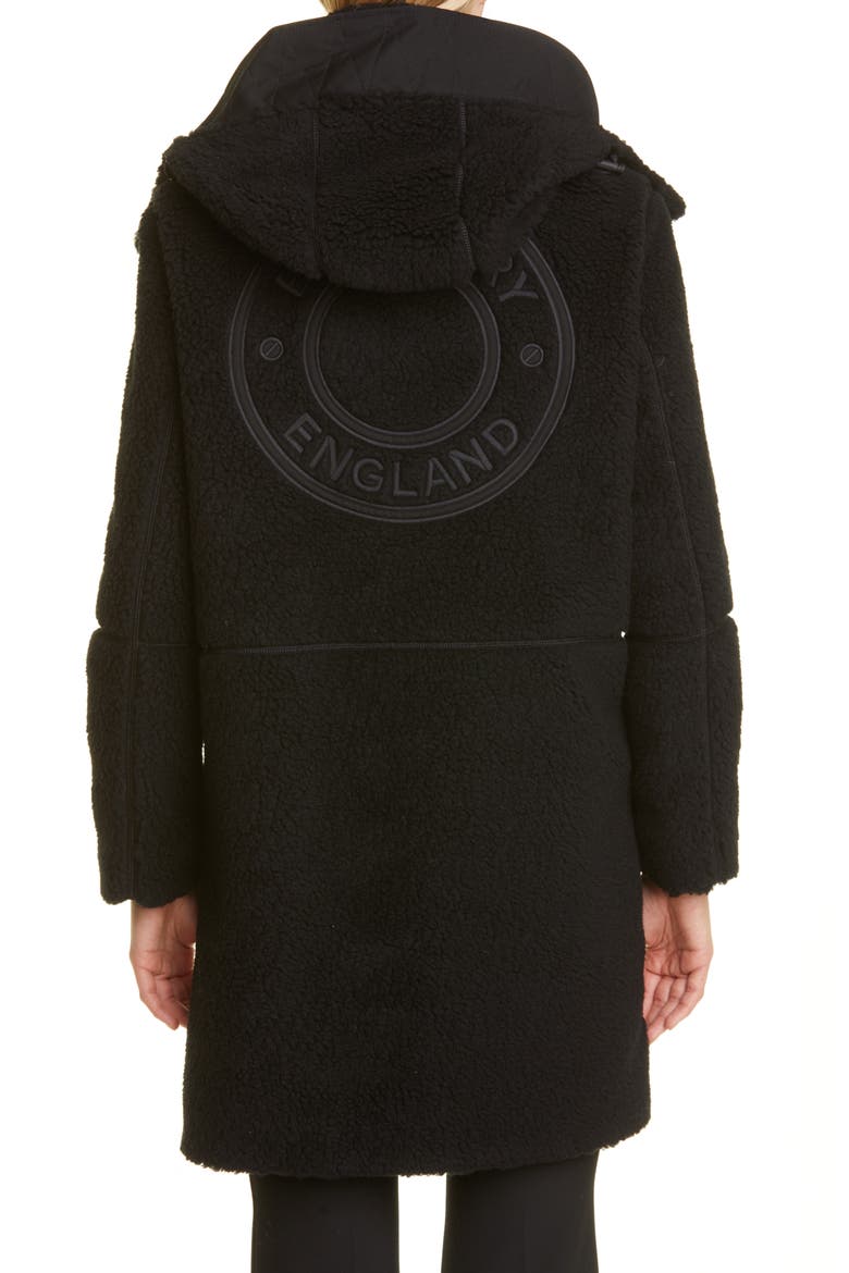 Women's Bolney Bushley Hooded Wool Blend Coat, Alternate, color, BLACK