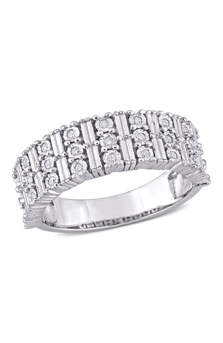 Julianna B. Diamond Anniversary Band Ring, Main, color, Sterling Silver