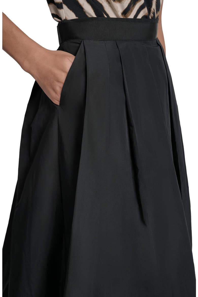 Woven A-Line Bubble Skirt, Alternate, color, BLACK