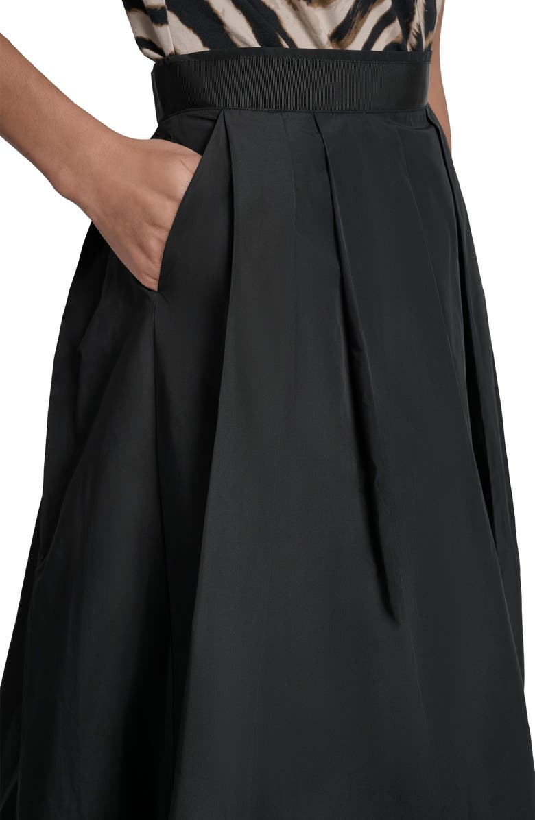 DKNY Woven A-Line Bubble Skirt, Alternate, color, Black