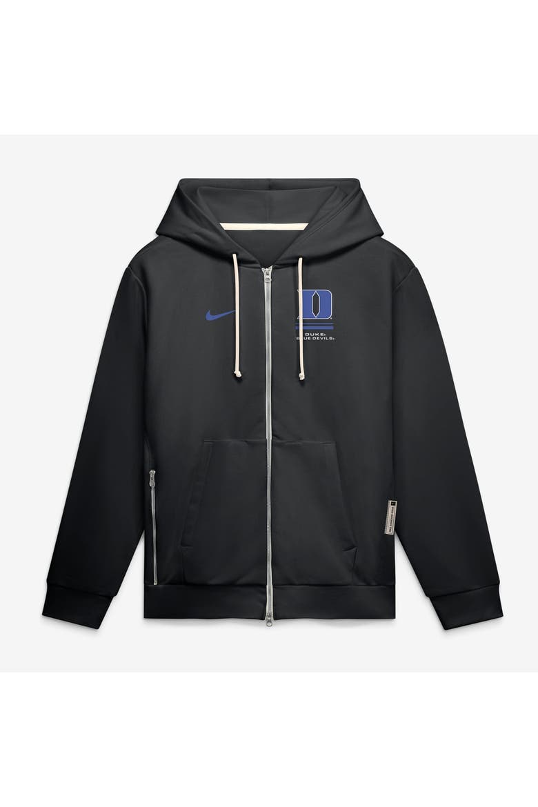 Men's Nike  Black Duke Blue Devils 2026 Sideline Standard Issue Dri-FIT Full-Zip Hoodie, Main, color, Black