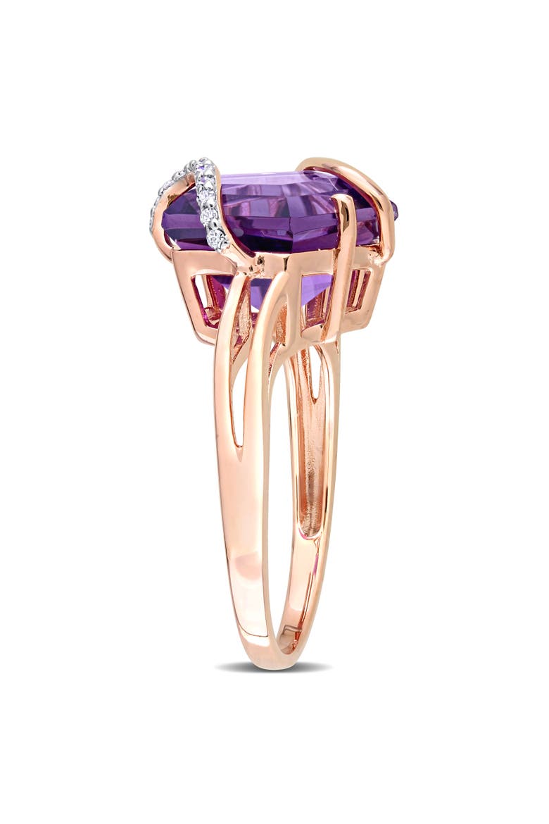 Amethyst & Diamond Accent Swirl Ring, Alternate, color, Amethyst