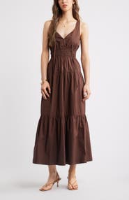 Chelsea28 Cotton Poplin Tiered Maxi Sundress