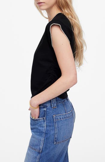 (取寄) メイドウェル レディース スートロ マッスル ティー ステッチド Madewell women Sutro Muscle Tee Stitched Jet Black Women's Madewell Sutro Muscle Tee Stitched | Zappos.com