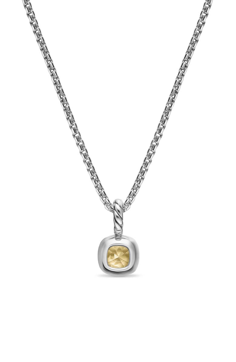 David Yurman Mini Cushion Cut Enhancer, Alternate, color, Champagne Citrine