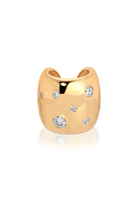 Scattered Cubic Zirconia Chunky Ear Cuff