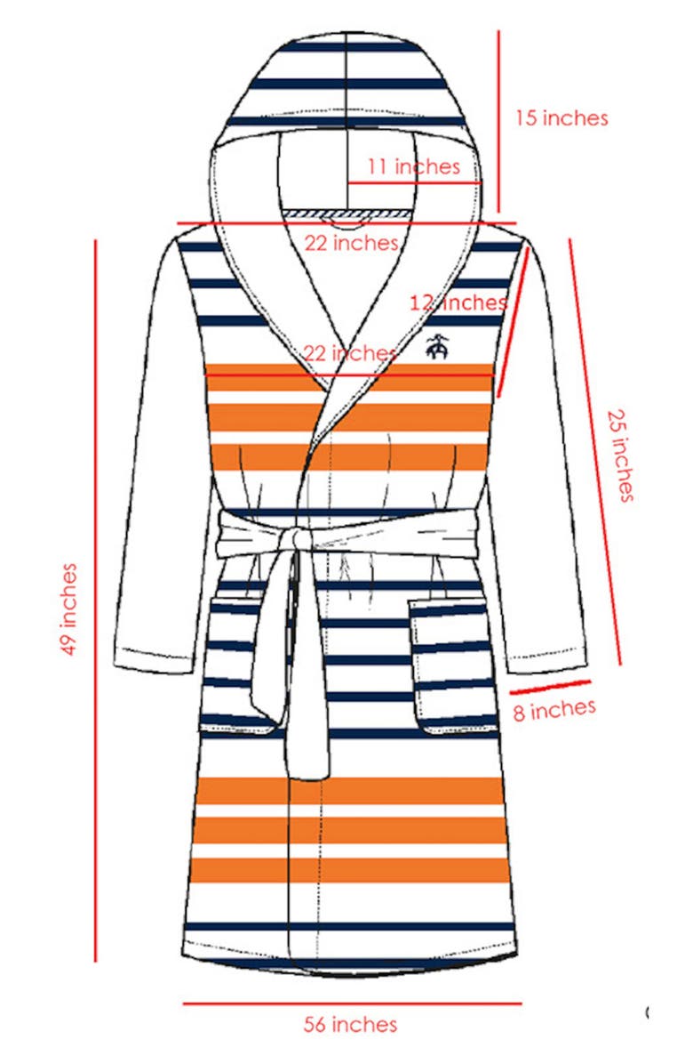 Brooks Brothers Turkish Peshtemal Cotton Robe, Alternate, color, Blue