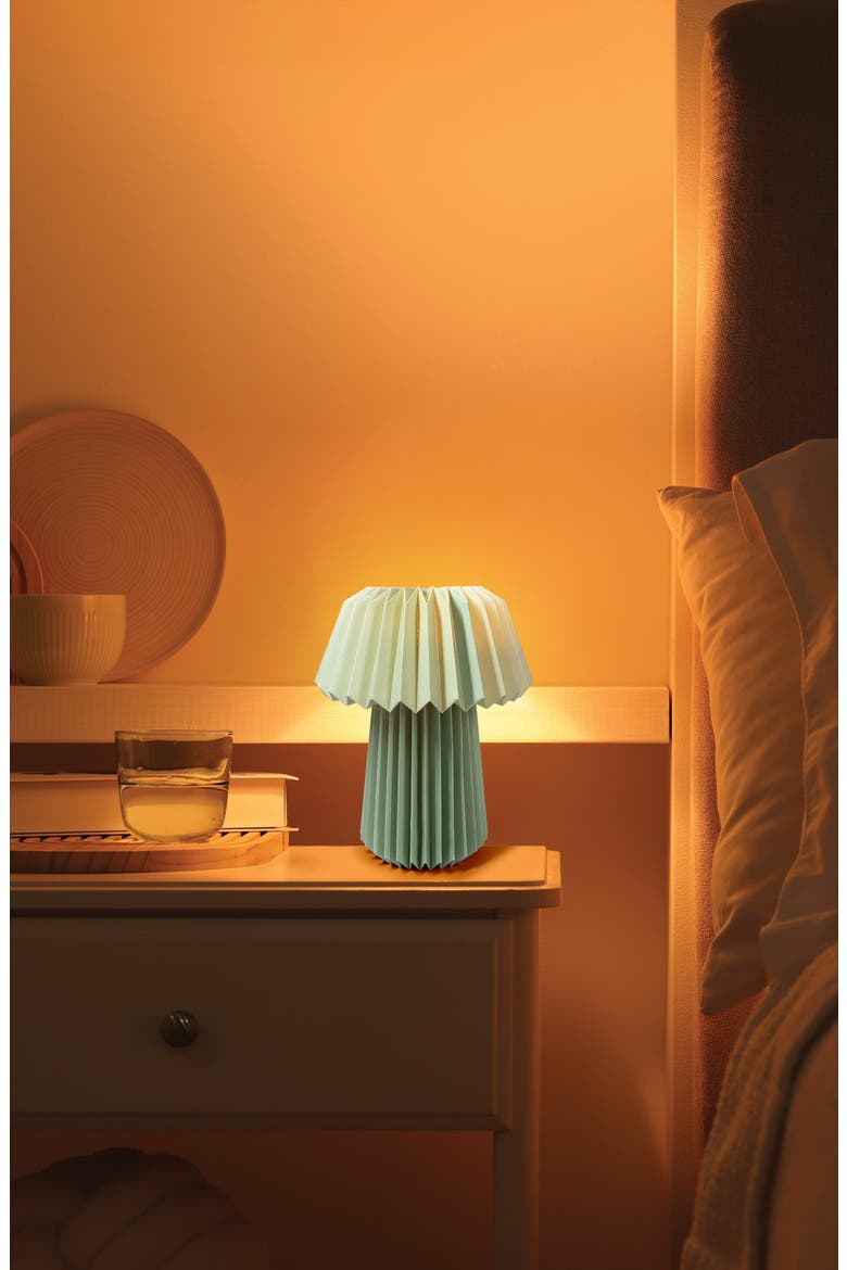 Origami Paper Cordless Rechargeable Table Lamp, Alternate, color, GREEN