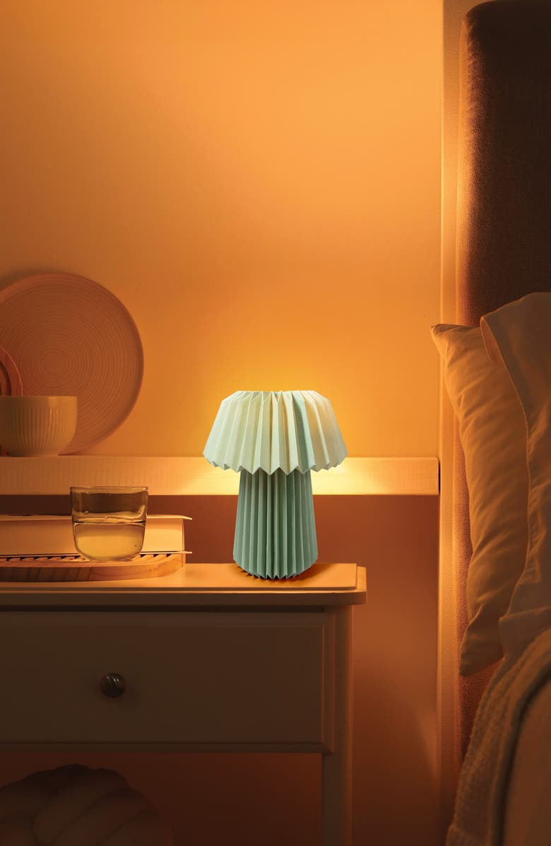 Luze Origami Paper Table Lamp, Alternate, color, Green