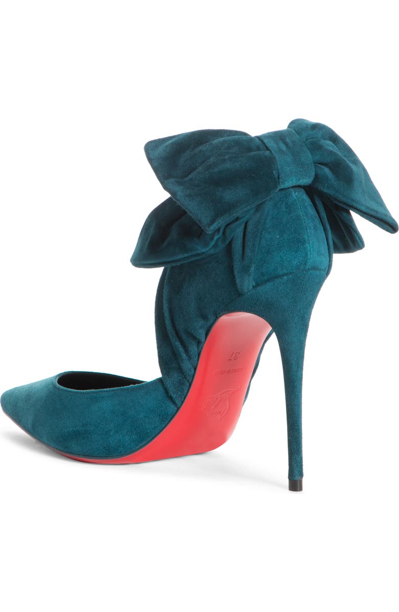 Christian Louboutin Rabakate Bow Pointed Toe Pump, Alternate, color,