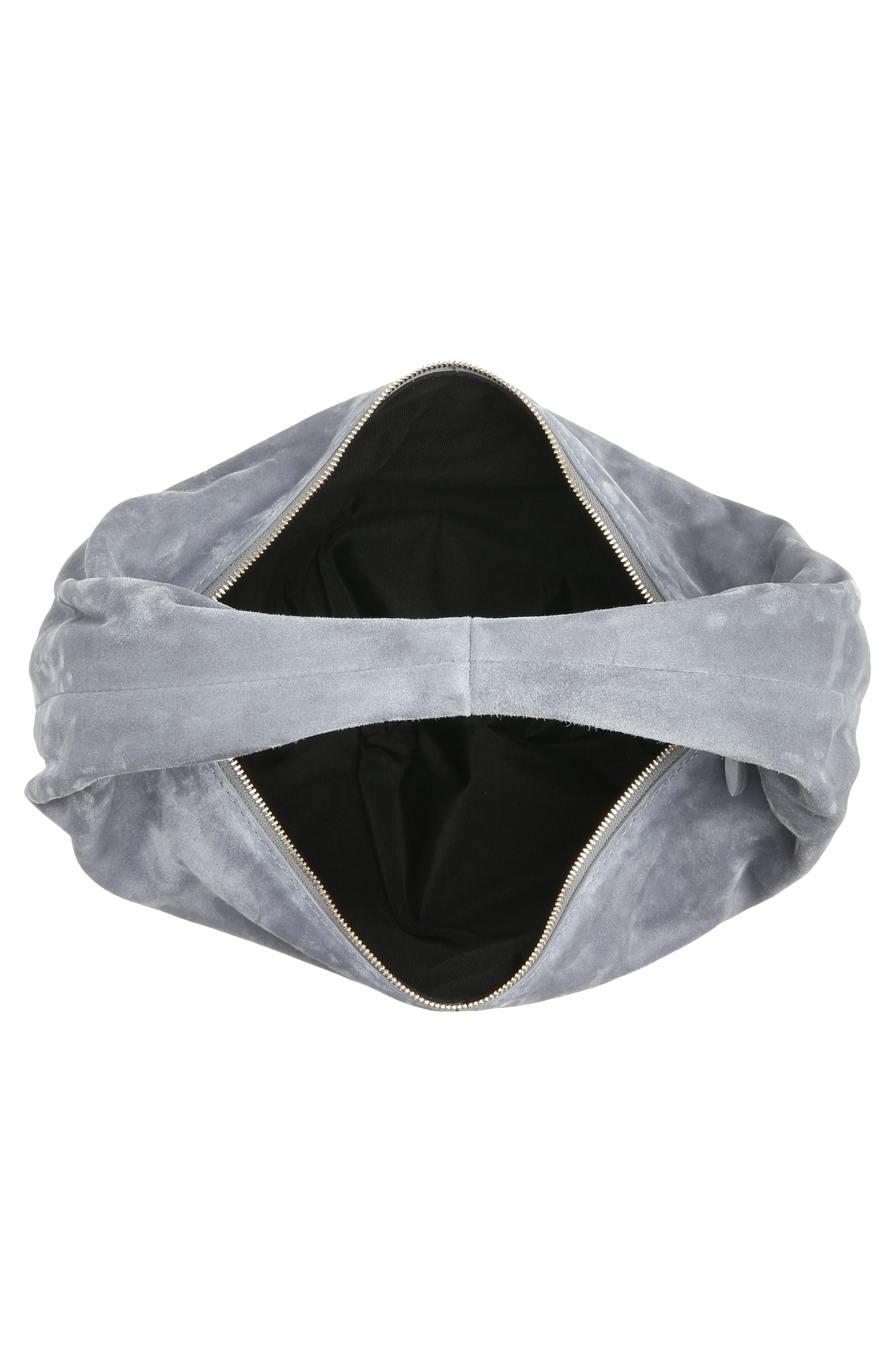 Khaite Medium Olivia Suede Hobo Bag, Alternate, color, 