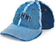 Ganni Denim Patchwork Cap