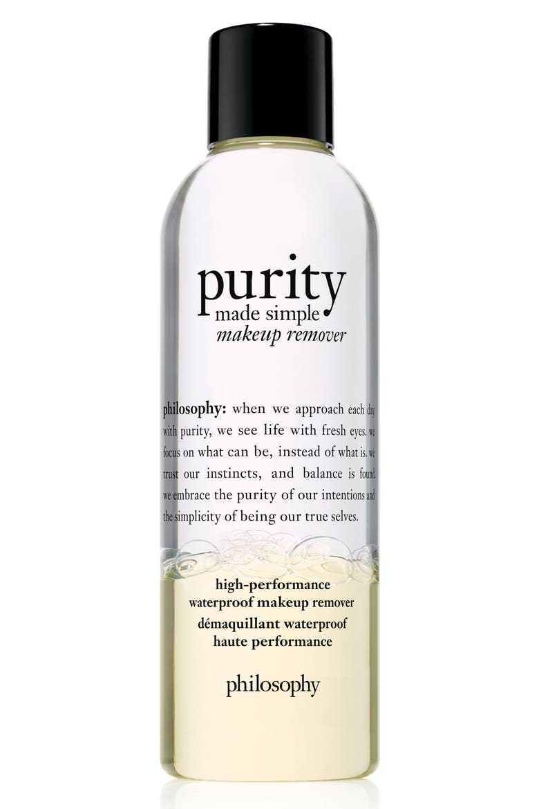 purity made simple high-performance waterproof makeup remover, Main, color, NO COLOR
