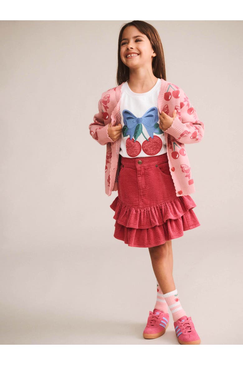 Cherry Bow Cardi, Alternate, color, Vintage Pink