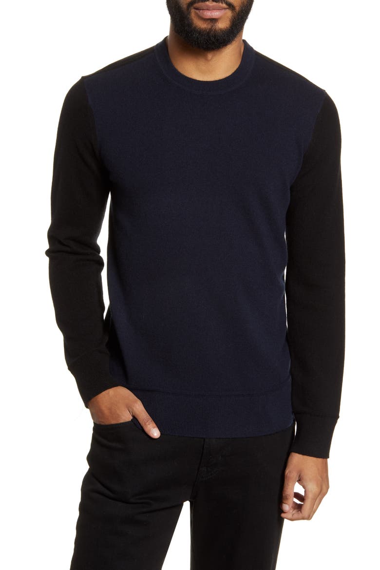 Hilles Standard Fit Crewneck Cashmere Sweater, Main, color, ECLIPSE MULTI