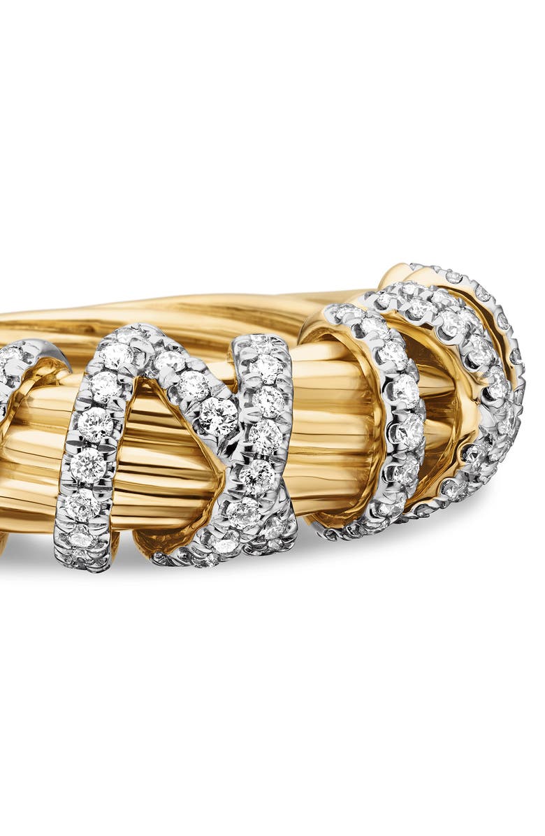 David Yurman Helena Small 18K Yellow Gold Ring with Diamonds, Alternate, color, 