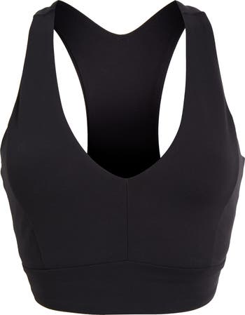 Zella Studio Luxe V-Neck Racerback Sports Bra | Nordstrom